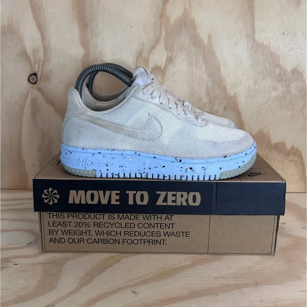 Nike -Air Force 1 Crater -Sneakers -White/Blue -Women's -7 -DC7273-100 -New Like